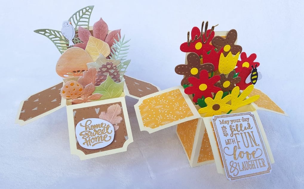 Handmade Fall Pop Up Card Ideas to Make Autumn Flowers Handmade Greeting Card