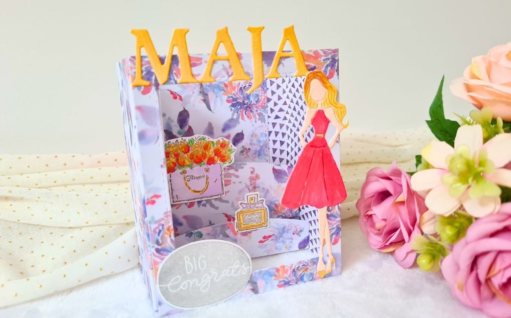 How to make a 3D window card, Handmade 3D card idea