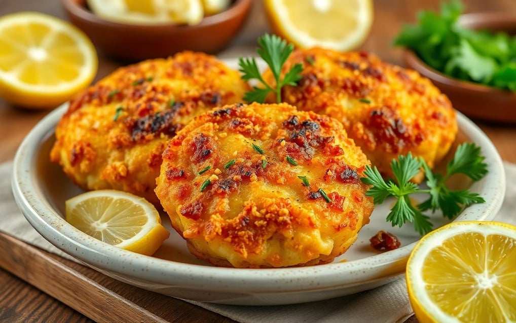 crispy lemon crab cakes