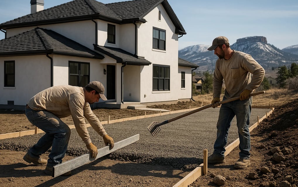 prepping driveway