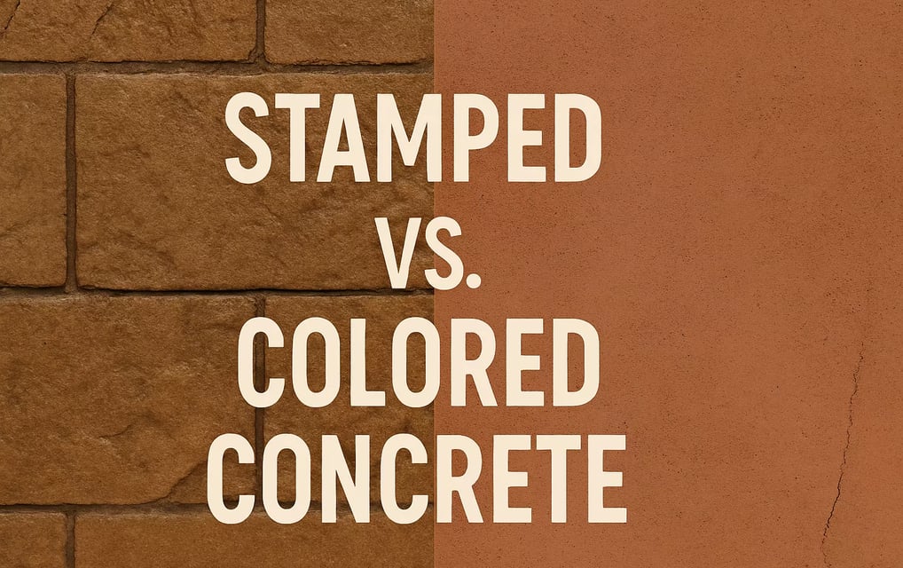 stamped vs colored concrete