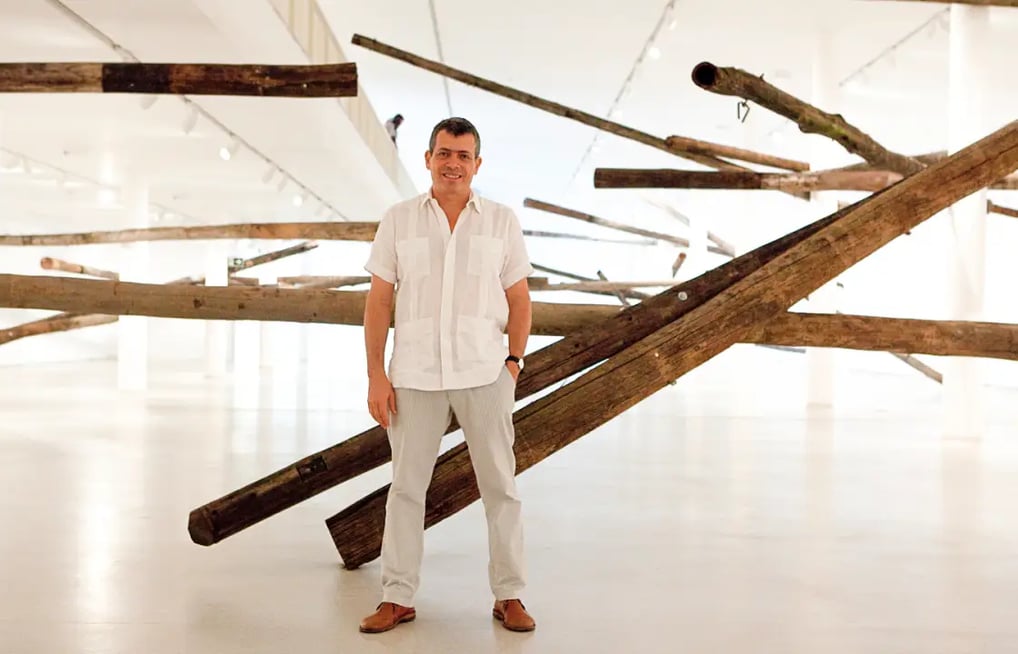 Carlito em 2013: na montagem original de 'Sala de Espera', no MAC-USP (Acervo Carlito Carvalhosa/Div