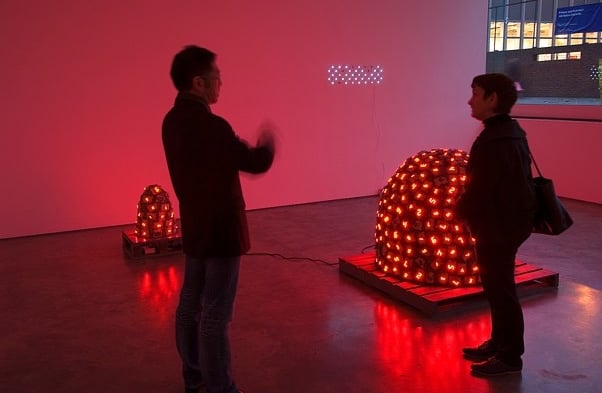 O japonês Tatsuo Miyajima, por exemplo, explora a interação entre luz e ecossistemas naturais