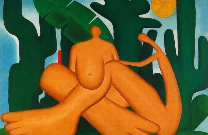 Obra Antropofagia é uma pintura de Tarsila do Amaral (1886-1973)