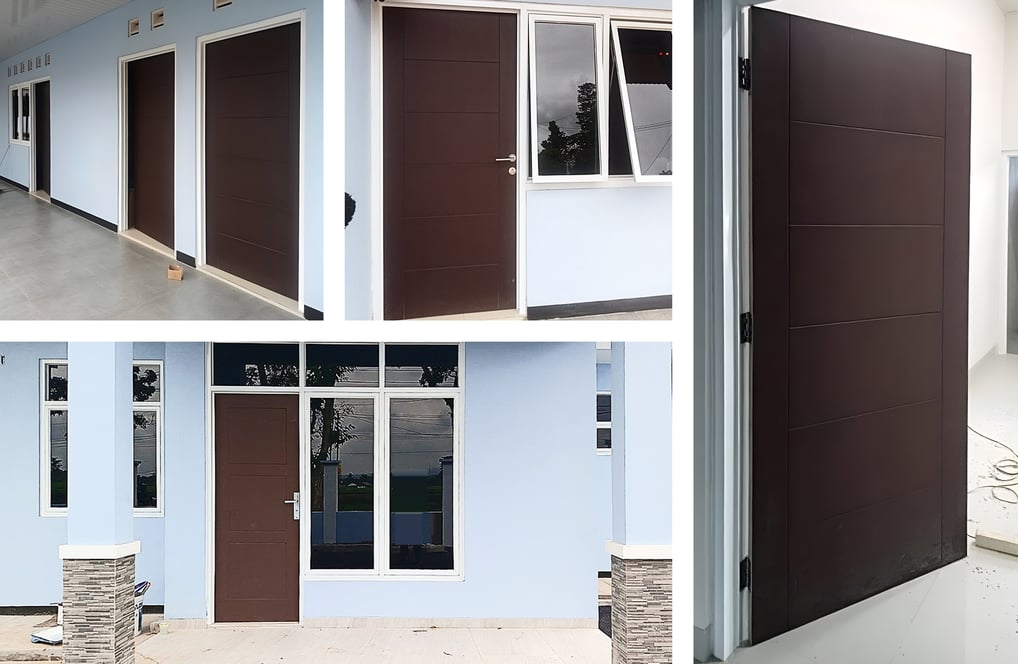 Pintu Solid Wood Panel untuk proyek LANUD Surade - Sukabumi, Jawa Barat