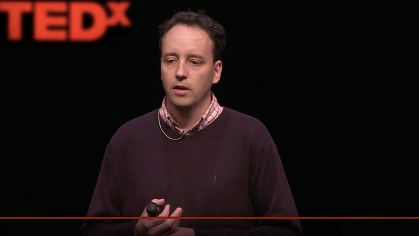 Jens Peter on a TEDx stage