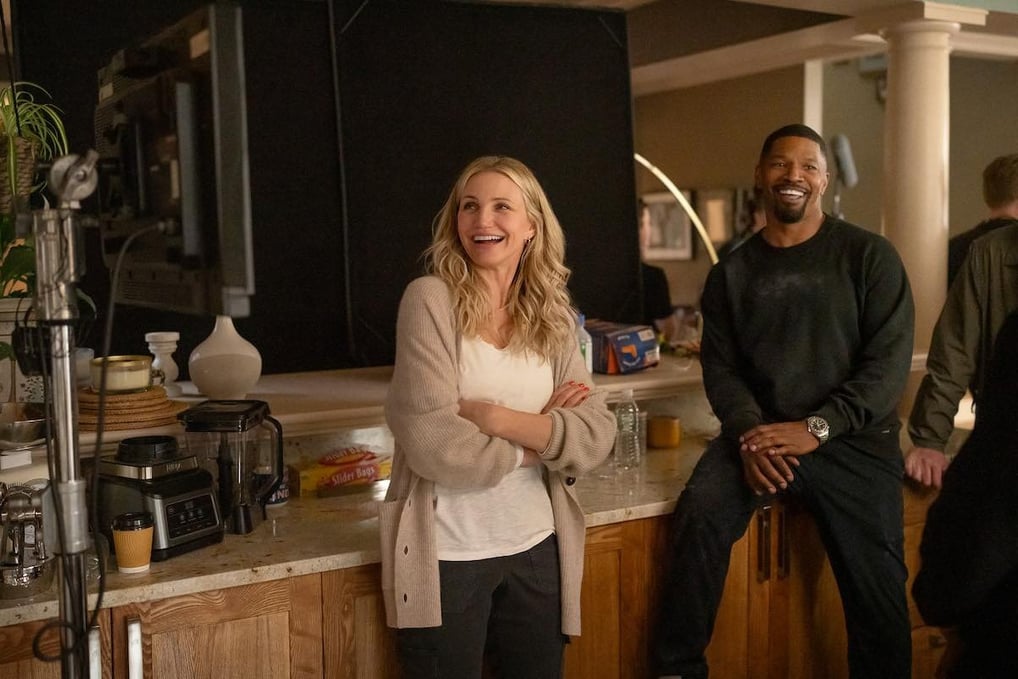 Back in Action, Jamie Foxx and Cameron Diaz. Photo: John Wilson/Netflix