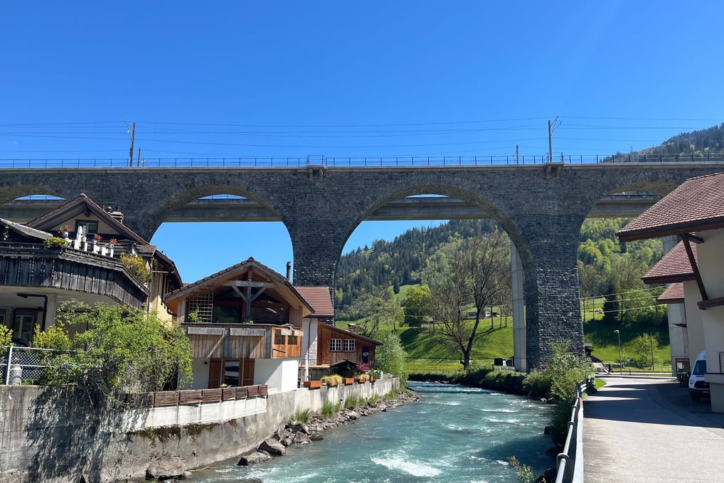 BLS Viaducts outside of Frutigen Switzerland