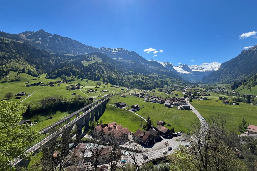 View from Tellenburg up the Kandertal