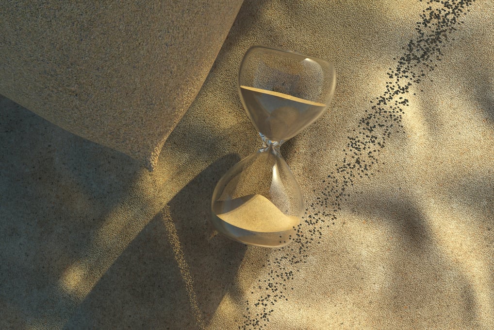 An hour glass used to show how chimhanda tutoring is effective over time