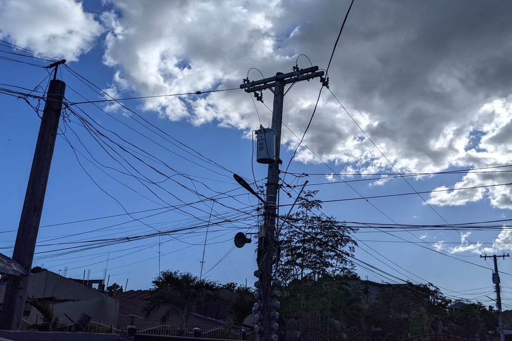 My local power supply post ... the street lighting is of course free and can be switched on and off