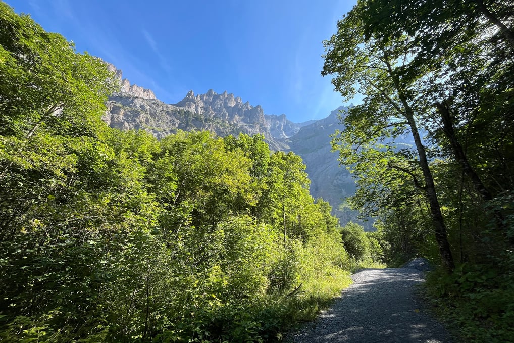 Mountain views from the trail through the Gasterntal