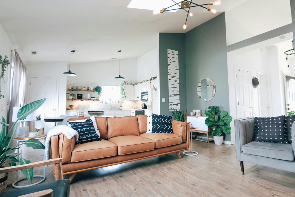 a living room with a couch and a couch