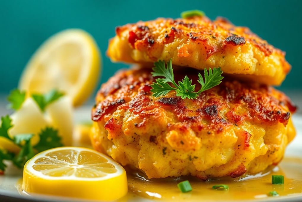 Crispy lemon Shrimp Cakes