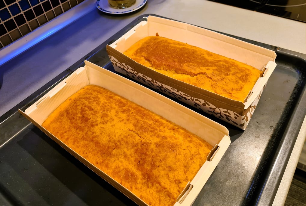 two baked colomba al pistachio without pistachio yet