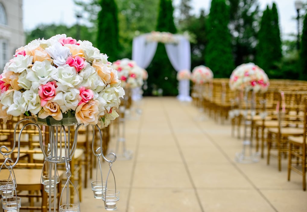 entrada dos noivos no casamento
