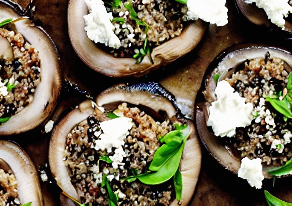 Portobello Mushrooms With Quinoa and Goat Cheese