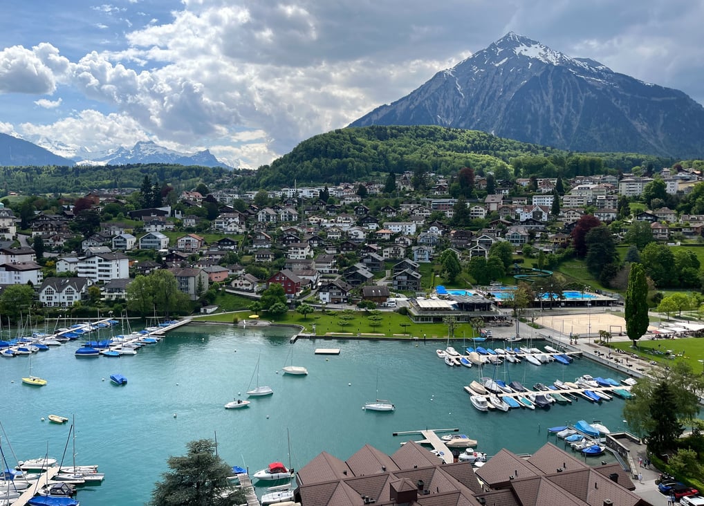 Spiez Bay with Niesen in the background
