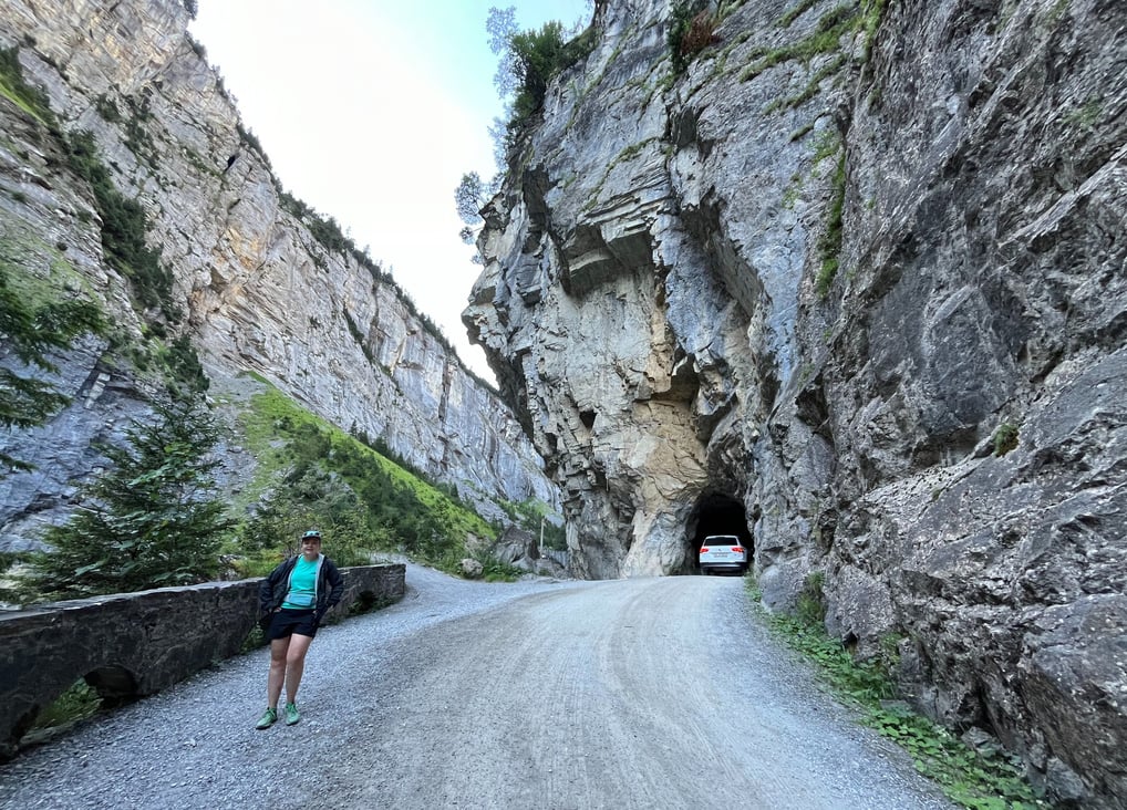 The road through the Klus Gorge into the Gasterntal