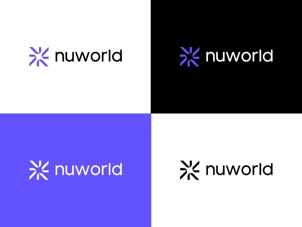 modern ai logo design on different backgrounds.