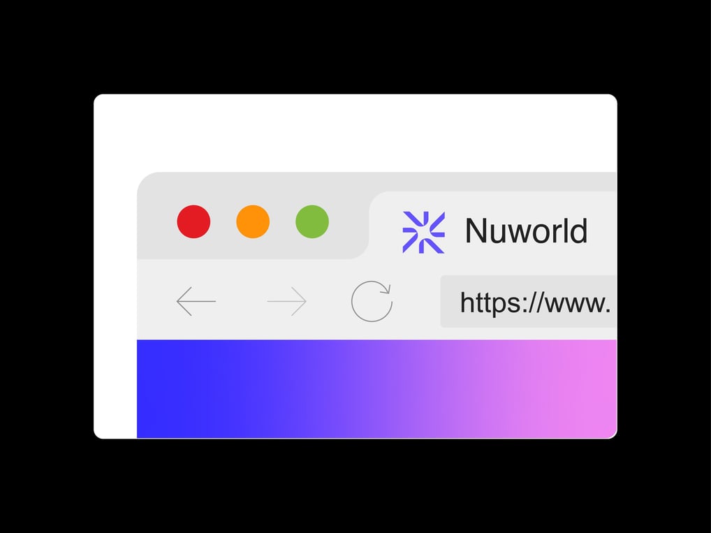 Modern letter N and asterisks logo design icon as website favicon.