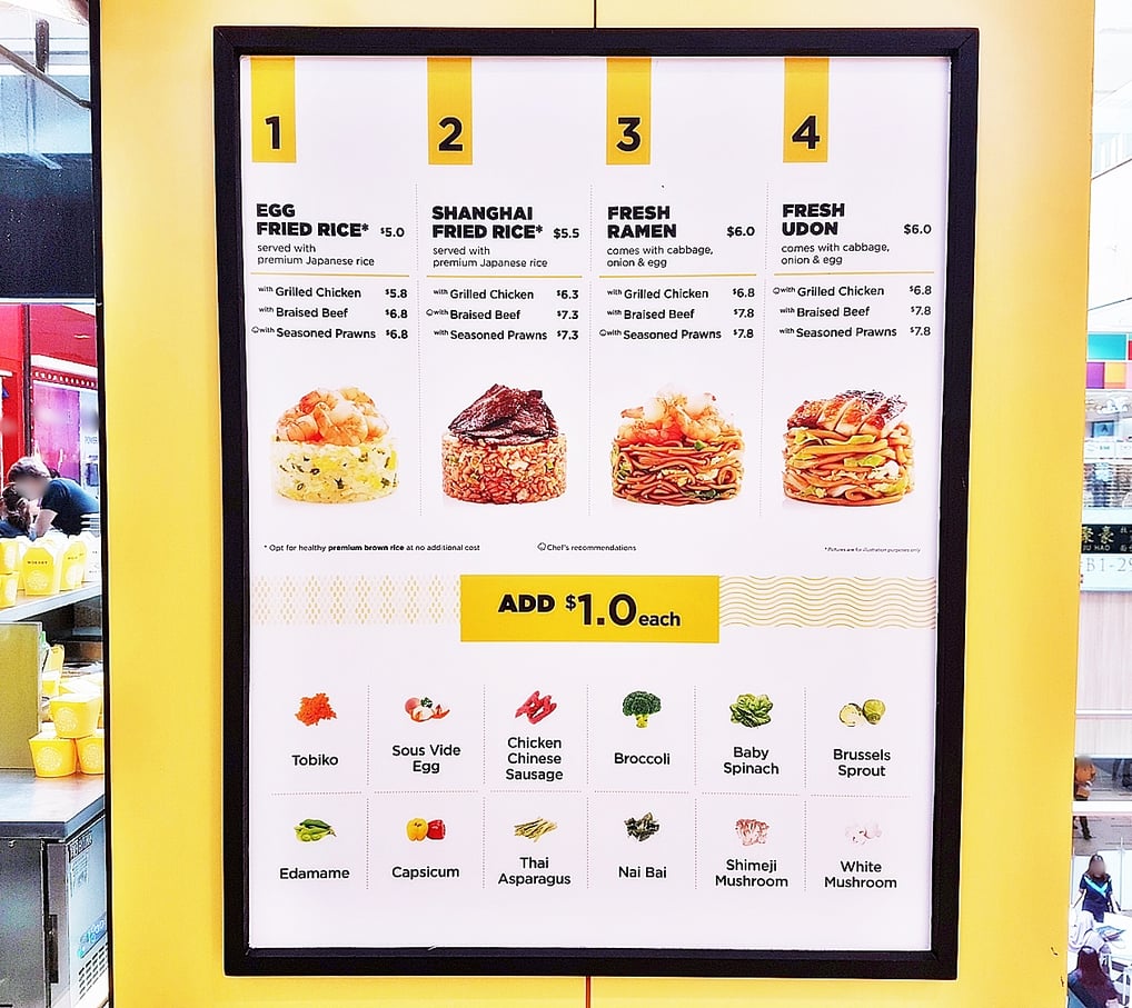 a menu board with a menu listing on it