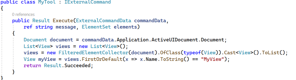 Filtering views by name