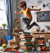 enfant qui saute ,enfant TDAH  hyperactivité 