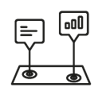 a graphic of data on a flat surface
