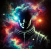 Spaceman, colorful cosmic portrait - simcaart com, galleries