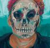 Original digital drawing - Day of the Dead selfie