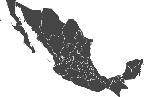 a map of mexico with a map of the country