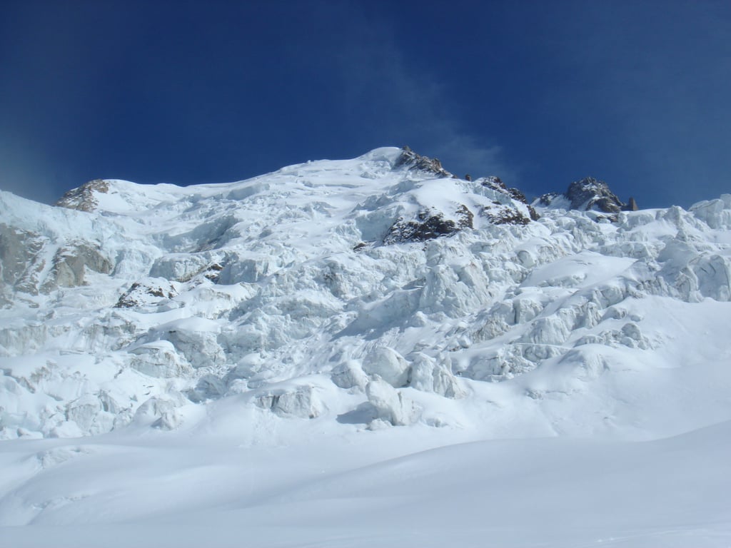 Mont Blanc con esquís, 4.810m. Glaciar Bossons