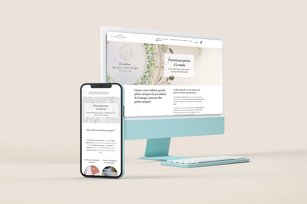 Une refonte de site ecommerce pour l'artisan Aude Novikoff, peintre sur porcelaine, Essonne