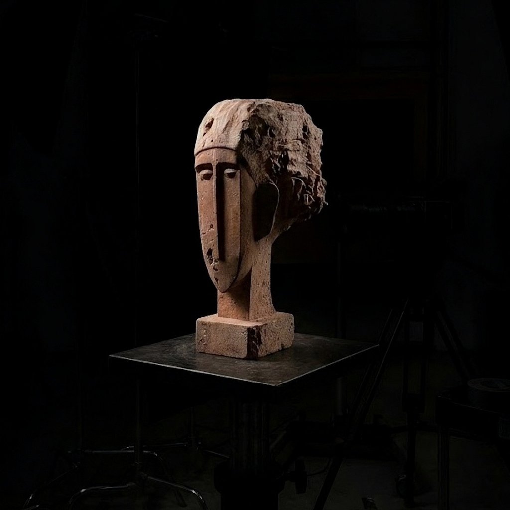 L'Arbre Modi 10, sculpture en Travertin Perse du sculpteur français "Herrel"