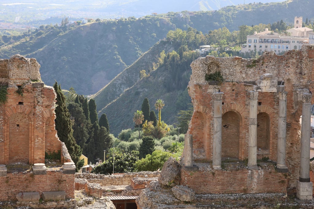 The "opening" in the wall from a different angle, Taormina, Sicily, Italy