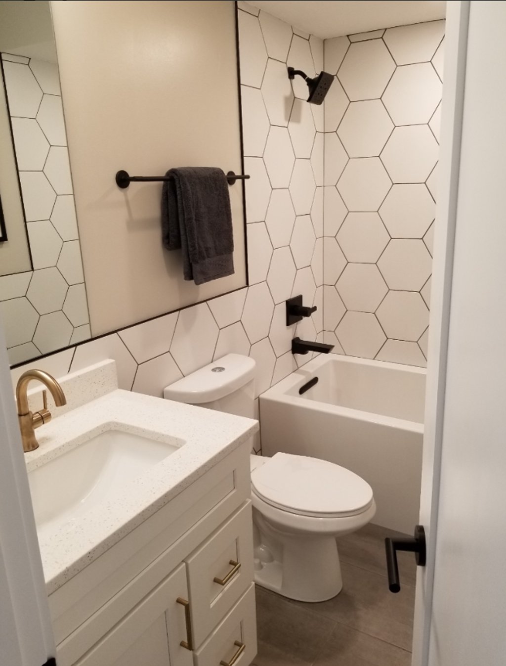 Hexagon tile work at DC