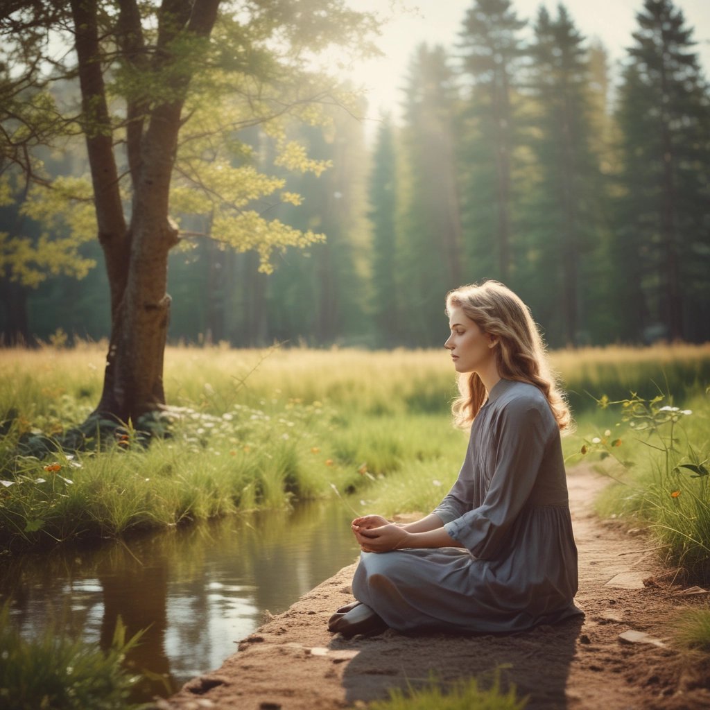 Softly lit room with warm natural tones and a calming aura reading setup.