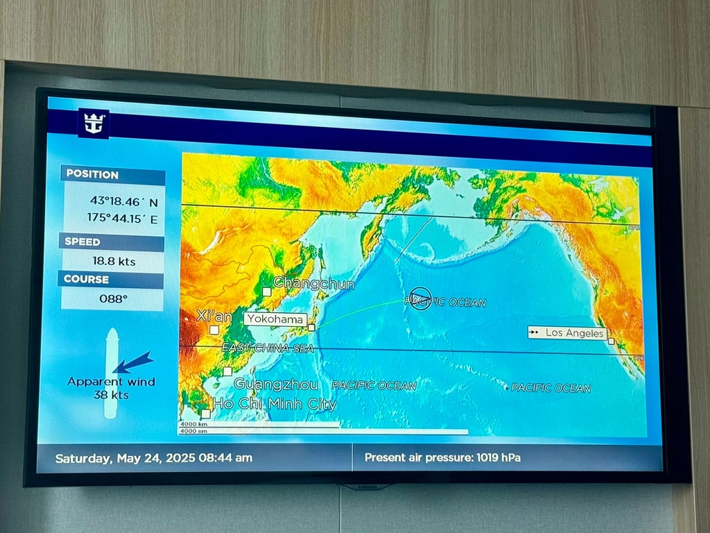 Japan to USA transpacific cruise with Royal Caribbean of the seas 