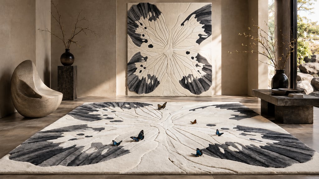 Posar butterfly inspired designer rug collection by ACOI
