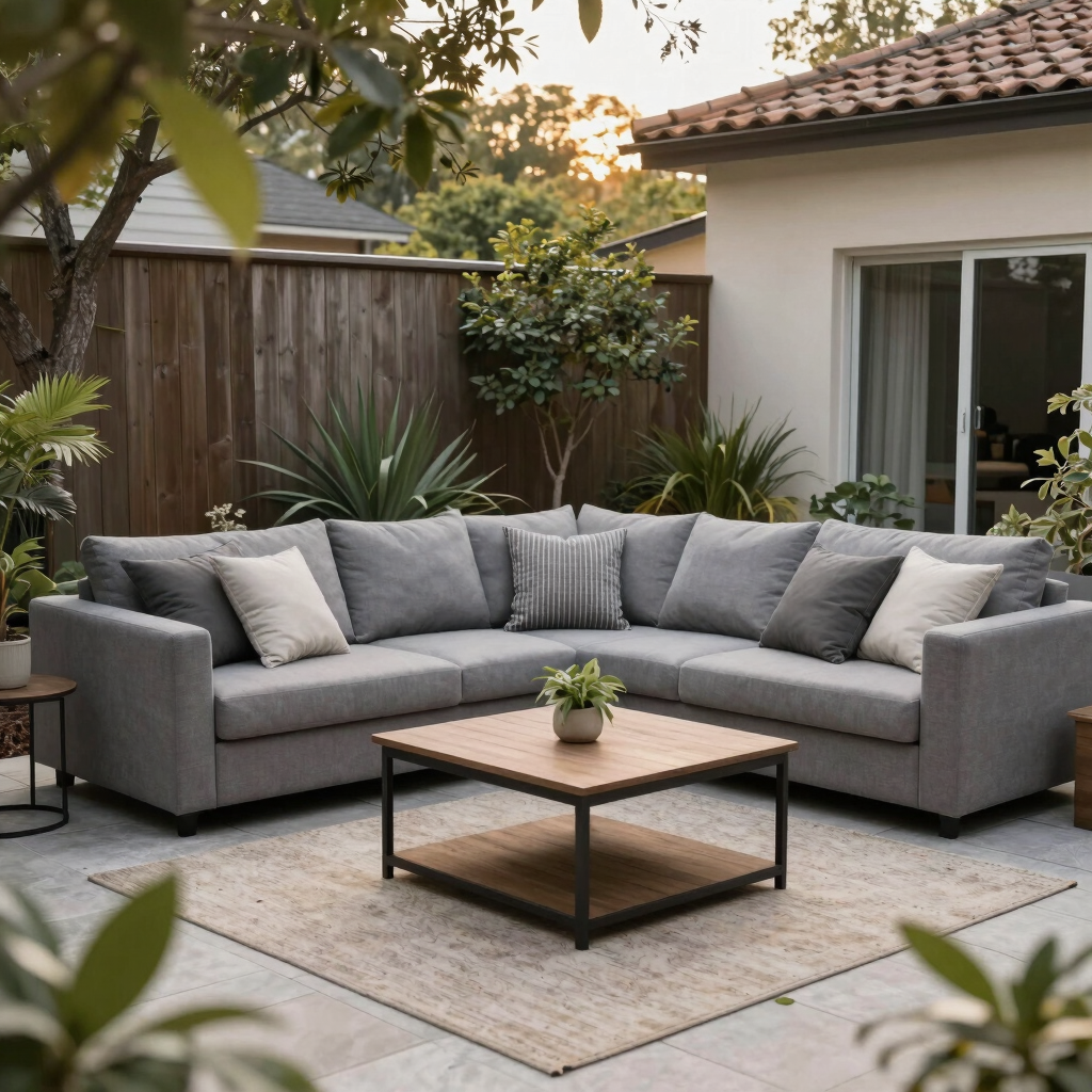 A cozy, sunlit living room corner with plants and stylish decor.