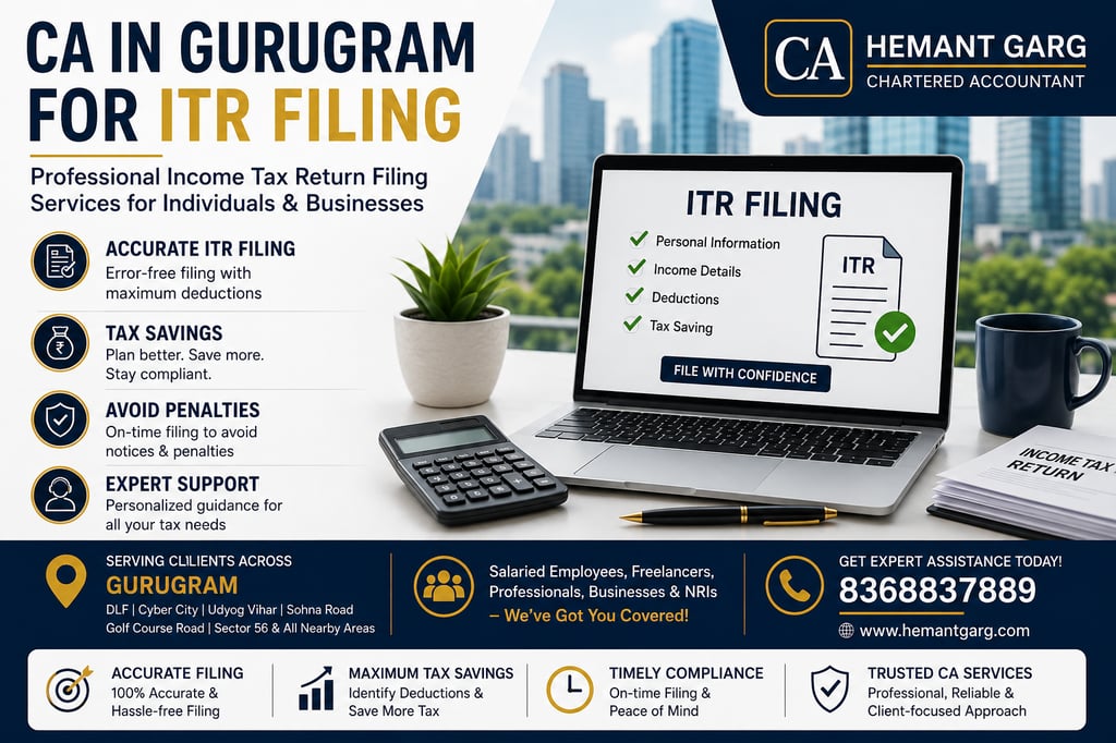 CA in Gurugram for ITR Filing Services by CA Hemant Garg