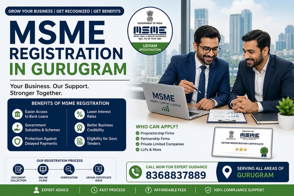 CA in Gurugram helping startup founder with MSME registration