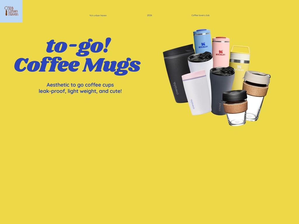 Best leak proof travel coffee mug Aesthetic insulated coffee cup Best chic to go coffee mugs