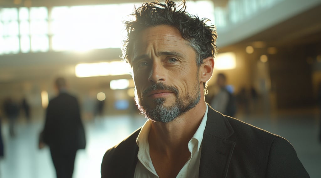 Confident professional overlooking a city at sunrise, symbolizing overcoming imposter syndrome.