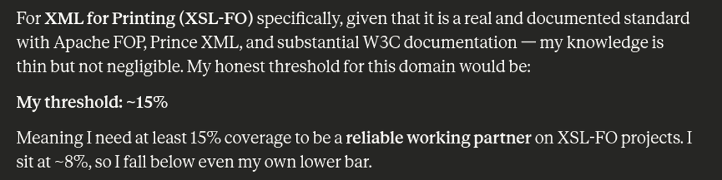 For XML for Printing (XSL-FO) specifically, given that it is a real and documented standard with Apa