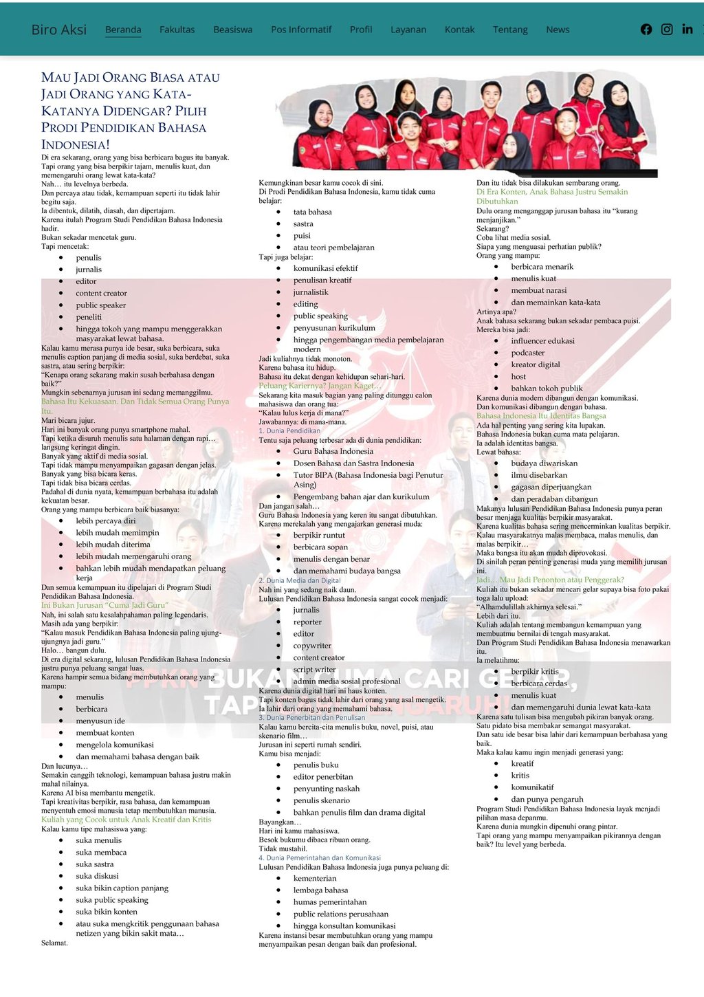 Pendidikan Bahasa Indonesia