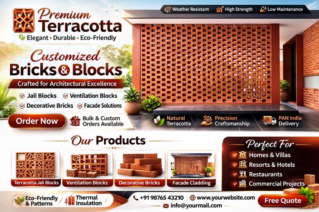 alt="architectural clay jali blocks india"