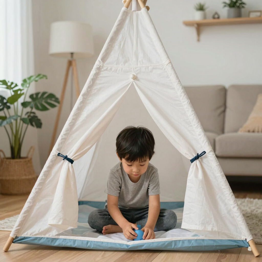 boy wearing green sweater playing with motorcycle toy