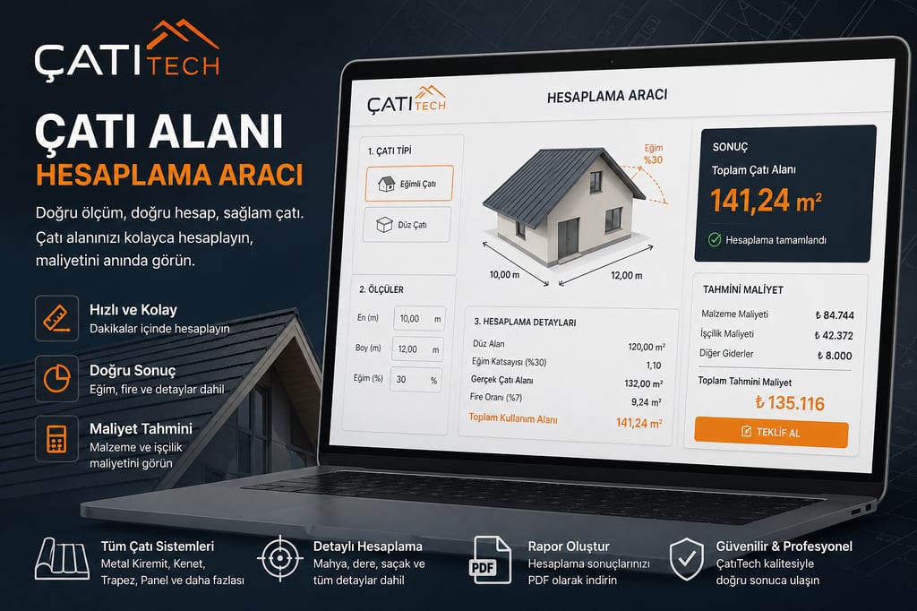 çatı alanı nasıl hesaplanır?